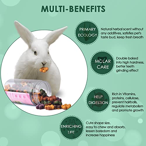 KATUMO Rabbit Treats, 180g / 6oz Dwarf Hamster Treats Natural Chew Toys for for Guinea Pig Hamster Bunny Chinchilla Gerbil | Natural Timothy Hay, Easy to eat, Suitable for Hamster Bunny Chinchilla Gerbil and Other Rodent Pets