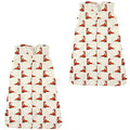 Touched by Nature Baby Organic Cotton Sleeveless Wearable Sleeping Bag, Sack, Blanket, Boho Fox 2-Pack, 6-12 Months - color: Boho Fox 2-pack, size: 6-12 Months