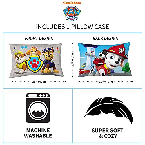Franco Kids Bedding Super Soft Microfiber Reversible Pillowcase, 20 in x 30 in, Paw Patrol (Prints may vary) - color: Paw Patrol