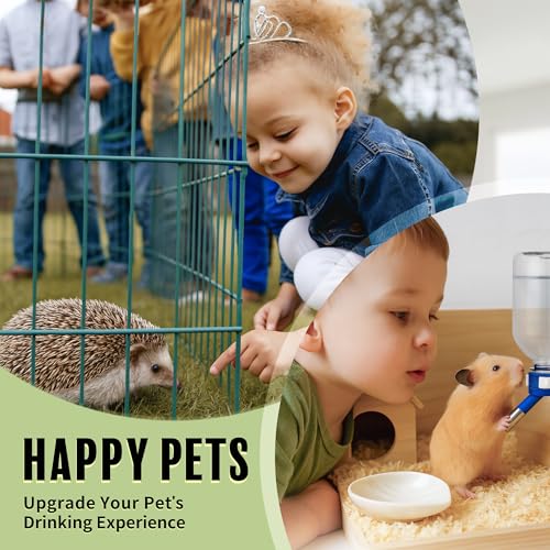 Choco Nose No-Drip Small Animal Water Bottle - Leak-Proof Patented Nozzle Helps Prevent Cage Mess & Wet Bedding - Hamster, Hedgehog, Mouse, Glider, Gerbil - BPA Free, Cage Mount, 10.2 fl oz (C125) - color: C125 Blue, size: Hamsters-Hedgehogs-Sugar Gliders