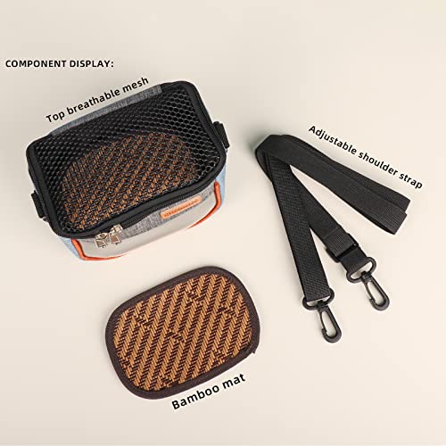 Sugar Glider Carrier Bag, Transparent Breathable Travel Bag for Hamster, Gecko,Baby Hedgehog, Transport Pouch with Breathable Mesh Top (Blue) - color: blue