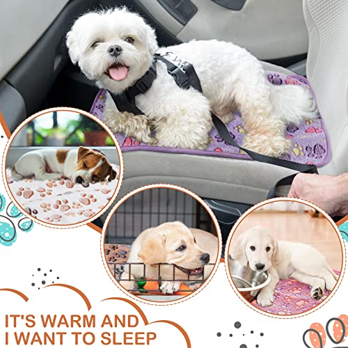 Reginary 4 Pcs Waterproof Guinea Pig Blankets Washable Small Animal Fleece Bedding Absorbent Guinea Pig Cage Liners Reusable Training Pee Pad Pet Sleep Mat for Hamster(Paw Print,35 x 24 Inch) - size: 35 x 24 Inch