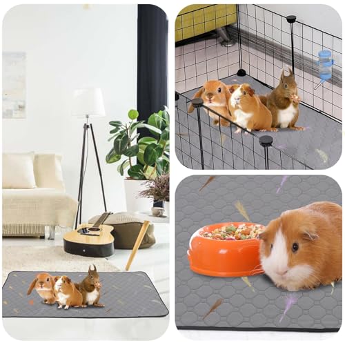 2Pcs Guinea Pig Cage Liners,Guinea Pig Fleece Cage Liners48''X72'' Super Absorbent Washable Pee Pads Reusable for Rabbit Hamster Chinchilla - size: 12 In 4x6(48" x 72") 2Pack