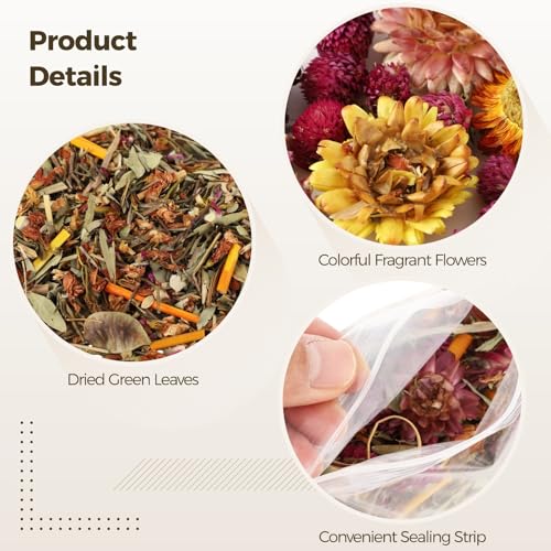 20 oz Chicken Nesting Herbs, 3 Pack Natural Dried Flower Blend for Chicken Coop Bedding, Nest Box Herbs for Egg Laying, Freshening Coop Odor, Hamster Guinea Pig Bunny