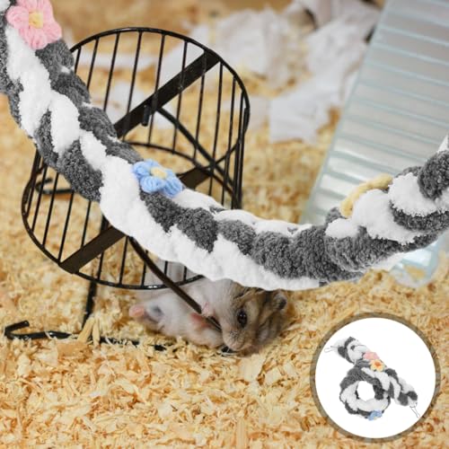 Totority Squirrel Climbing Rope Toy Rope Perch for Sugar Gliders Rats Hamsters and Small Pets Cage Enrichment and Activity Accessory 22.83 X 2.16 X 1.57 in 1 Pc
