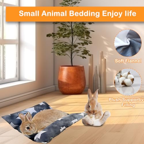 16.5 X 18in Removable and Washable Soft Rabbit Bed, Thickened and Softer Bunny Bed, Double-Sided Plush Rabbit Beds,Rabbits Concave Bed,Small Beds for Animals Indoor,Gray - color: Gray
