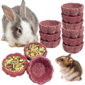 12 Pack Rabbit Chew Toys for Teeth Edible Timothy Hay Chewing Bowl Natural Guinea Pig Toys Small Animal Molar Treats for Bunny Chinchilla Mice Hamster (Purple) - color: Purple