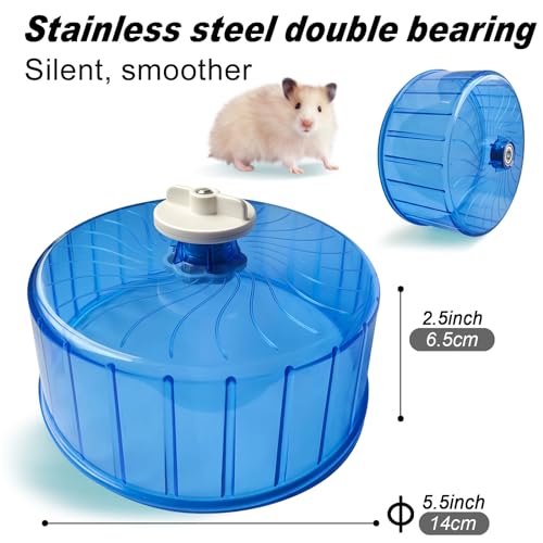 Hamster Wheel,Silent Wheel,Super Silent Hamster Exercise Wheels,Silent Hamster Wheel,Adjustable Stand Hamsters Exercise Wheels,Quiet Rat Wheel (Φ 5.5 inch, Blue) - color: Blue, size: Φ 5.5 inch