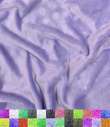 Barcelonetta | Minky Fabric | Plush, Super Soft, Cuddle | Solid Minky | by The Yard | 60" Wide | Baby Blanket, Change Station Cover, Pillow, Scarf, Beanie (Lilac, 1 Yard) - color: Lilac, size: 1 Yard