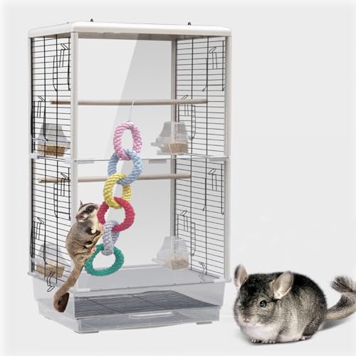 Sugar Glider Hanging Six-Ring Swing Toys And Climbing Rope Cage Accessories For Sugar Glider, Ferret, Hamster, Squirrel, Chinchilla, Parrots Exercising