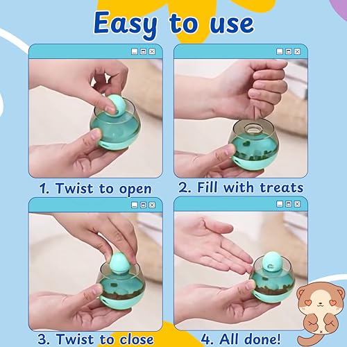 Ferret Treat Ball Interactive Toy Balls for Small Animal, Enrichment Toys Ferrets Dry Food Ball for Ferrets Guinea Pig Rat Chinchilla Hedgehog Bunny, Pet Ferret Accessories (XL, Wiggle) - size: XL