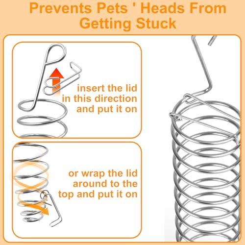 2pcs Rat Enrichment Foraging Toys, 304 Stainless Steel Pet Rats Fruit Vegetable Holder, Hanging Slow Feeder Mice Feeder, Fancy Mice Cage Accessories Puzzle Toy for Hamster Rodents Bird Parakeet