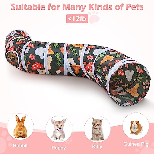 Glittme Cat Tunnel, Cat Tunnels for Indoor Cats, S-Shape Cats Cave with Cat Toys, Foldable Cat Tubes and Tunnels for Cats, Rabbit, Puppy, Guinea Pig | Interactive Bunny Tunnel And Cat Tubes With Crinkle Sounds. Ideal For Kittens, Ferrets And Small Pets To