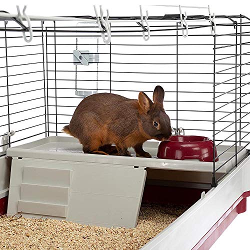 Ferplast Krolik Extra-Large Rabbit Cage w/Wire Extenstion | Rabbit Cage Includes All Accessories & Measures 55.9L x 23.62W x 19.68H & Includes All Accessories | 1-Year Manufacturer's Warranty - style: Rabbit Cage w/ Wire Hutch