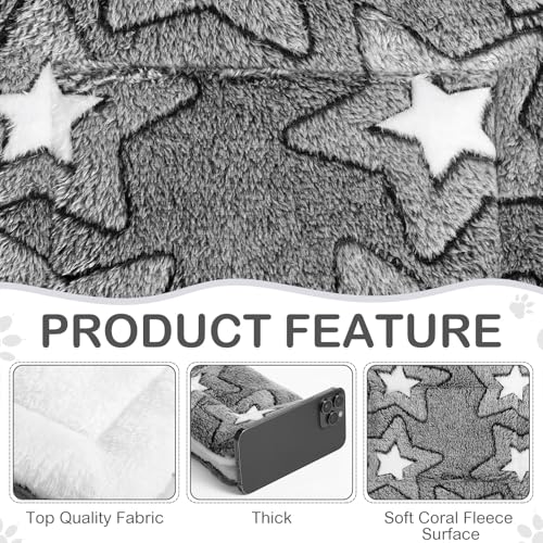 Haull 4 Pcs Waterproof Guinea Pig Bedding Soft Dog Cat Bed Crate Mat Small Animal Plush Cage Liners Rabbit Bunny Kennel Pad Reversible Cozy Pee Thickened Hamster Pad(Double Star,13 x 10 Inch) - size: 13 x 10 Inch