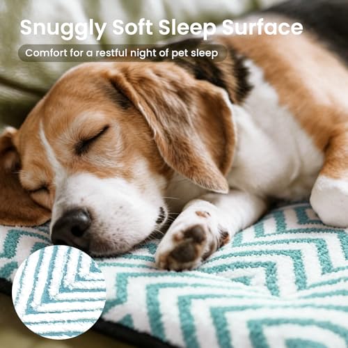 Mora Pets Cat Bed for Indoor Cats & Small Dogs Washable Flat Cat Bed Mat Soft Fluffy Dog Crate Kennel Carrier Pad with Anti-Slip Bottom for Pet Cage Travel Sleeping Chevron Blue 22 x 13 - color: V: Chevron Blue, size: 22''L x 13''W x 1.5''Th