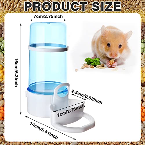 2 Packs Pet Feeder and Waterer, Self Dispensing Automatic Hamster Feeder, Food and Water Dispenser Set,Small Animal Dog Cat Pet Food Bowl, for Dogs Cats Pets Animals, 16x14cm, Blue (Blue) - color: Blue