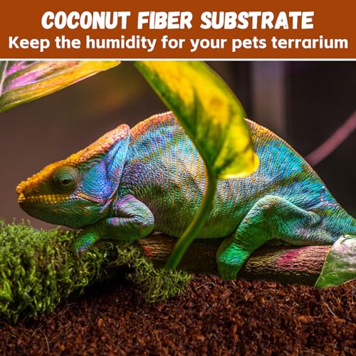 6 Pack Coconut Fiber Substrate, Natural Coco Coir Bedding for Reptiles Turtles, Tortoises, Snake, Hermit Crab, Gecko, Lizard, Bioactive Terrarium Soil for Humidity Control and Plant Substrate - color: 6 Pack