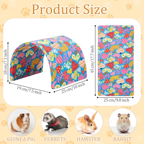BreezeHug 4 Pcs Guinea Pig Tunnel Foldable Rabbit Hideout Washable and Soft Bunny Hide House Ferret Tunnel Toys Cage Accessories for Small Animal Hamster Hedgehogs Chinchilla(Vivid Mix) - style: Vivid Mix