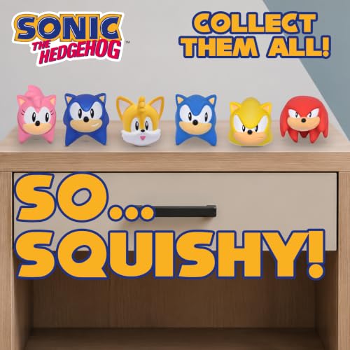 Just Toys – Sonic the Hedgehog SquishMe Series 1 Blind Pack, Slow-Rise Foam | Officially Licensed. 1 random 2.5-inch slow-rise foam figure per pack. 6 to collect. Ages 3+. - style: SquishMe Series 1