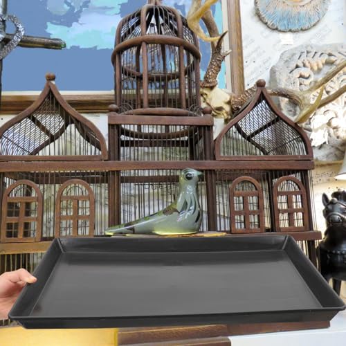 Beavorty Dog Crate Tray Replacement 16.92X12.99X0.98 Inch Leakproof Plastic Bottom Pan for Small Dog Kennels Bird Cage Tray Easy to Clean 2 Pack - size: 46x30cm
