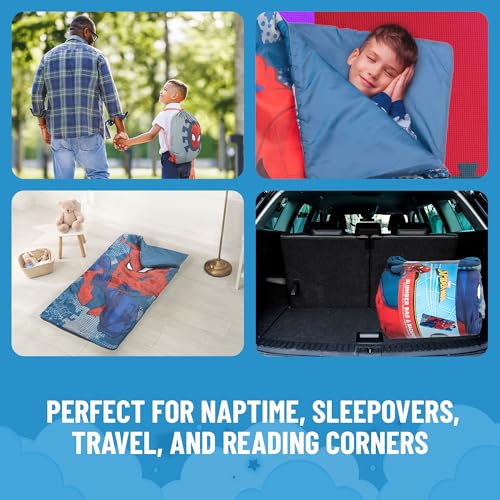 Jay Franco Marvel Spiderman Spidey Dots Slumber Sack - Cozy & Warm Kids Lightweight Slumber Bag/Sleeping Bag - color: Blue - Spiderman