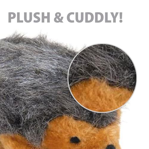 Jeffers Pet Plush Hedgehog Dog Toy with Squeaker, 4"- Soft Stuffed Plush Animal Toy for Puppies Small Medium Dogs, Interactive Play, Training, Fetch, Tug, Chew, Cuddle Companion, Indoor Fun - 1 Pack - color: Gray Hedgehog