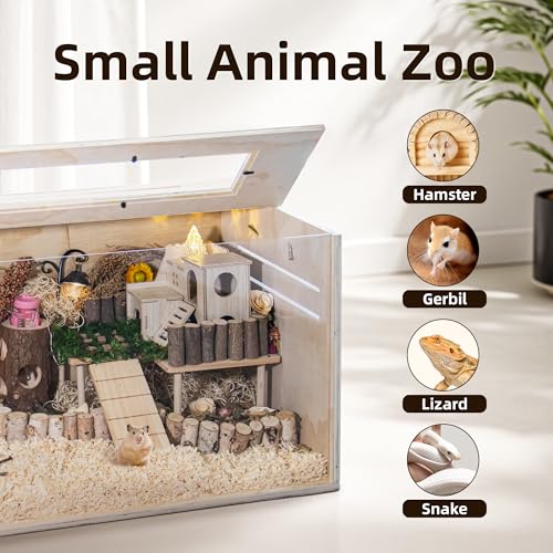 Pine Small Animals Houses&Habitats Chewproof, 32" Pine Guinea Pig Cage Hamster Cage for Small Animals (32" Medium, Normal) - size: 32.0"L x 15.8"W x 15.8"H