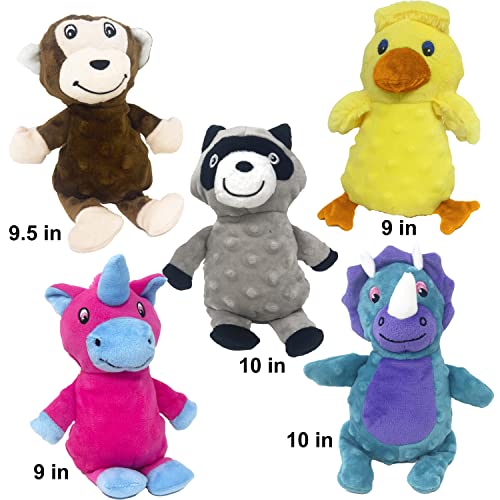 Jalousie Multipack Dog Squeaky Toys Strong Almost Indestructible, with Added Liner for Longer Play Dog Chew Toys (Medium Breeds - 5 Pack Dotted) - color: Medium Breeds - 5 Pack Dotted