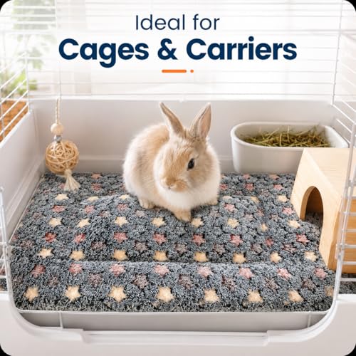 2PCS Bunny Rabbit Bed, Small Animal Beds Guinea Pig Mat Soft and Washable