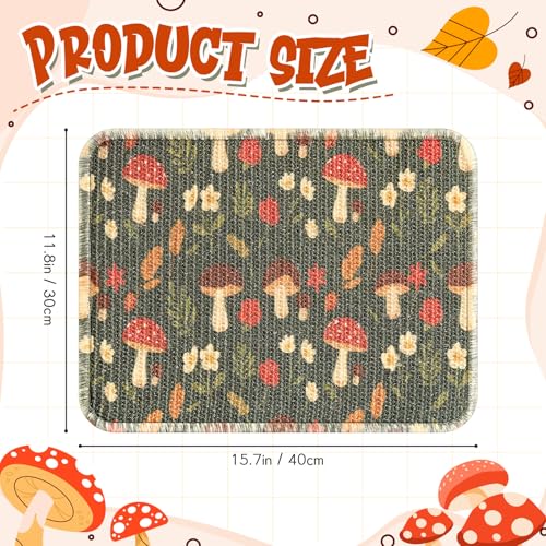 Drydiet 16 x 12 Inch 2 Pcs Rabbit Scratch Mat Natural Bunny Scratching Pad Claws and Teeth Care Rabbit Mats for Cages Chew Toys Bunny Pet Cage Bedding for Biting Sleeping Nesting