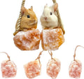 Himalayan Small Pets Salt Lick - 6 Count Natural Mineral Salt Chew Toys with Rope - Treats for Guinea Pig Rabbits Bunny Ferrets