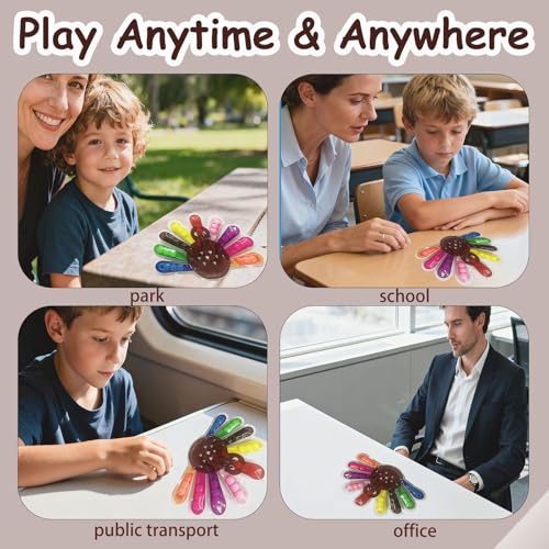 Color Sorting Toys, Squeeze Sensory Fidget Toys for Toddlers, Fine Motor Skills Sensory Toy, Montessori Learning Toys for Preschool Learning, Sensory Activity Toy for Kids 3+ & Adults - style: Turkey
