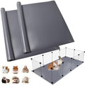 Washable Guinea Pig Bedding Cage Liner Waterproof Rabbit Bedding, Easily Cut to Suit Cage and Reusable Pads for Guinea Pigs, Rabbits, Hamsters, Gerbils, and Chinchillas,18"×79", 2pcs, Grey Mat - color: 2 PCS Grey 18"×79"