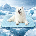 Dog Cooling Mat for Summer (Q-Max>0.5) Washable, Portable & Non-Toxic | Self-Cooling Bed for Dogs & Cats, High-Tech Fabric, For Crates, Beds, Cars - size: Large