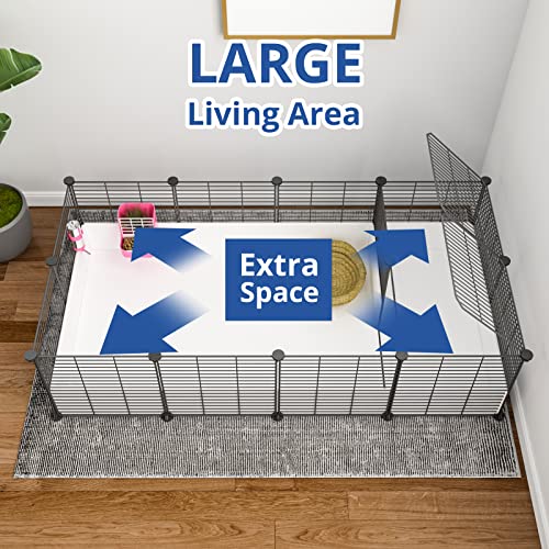 Oneluck Guinea Pig Cage, Indoor Habitat with Waterproof Plastic Bottom,Playpen for Small Pet Bunny, Turtle, Hamster, Partition cage - color: Partition cage