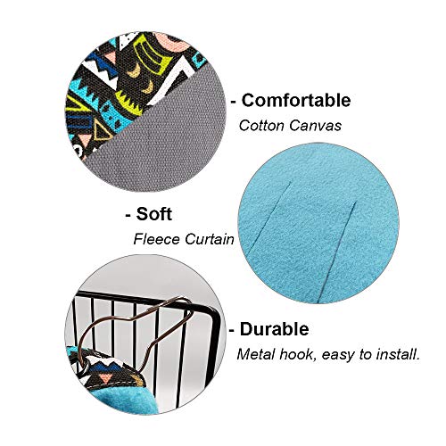 RIOUSSI Guinea Pig Hideout Hideaway Corner Fleece Toys Cage Accessories | Reversible Sides | Soft Fleece Fabric | Come with Hooks | Guinea Pig Hammock for Small Animals | Blue+Blue, Triangle - color: Blue+Blue