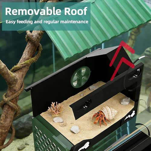 Multi-Functional Hermit Crab Hideaway | Hermit Crab Foraging cave with Ladder | Hermit Crab Climbing wall Toy | Hideout Decoration Accessories Also Suitable for Lizards and Tarantulas