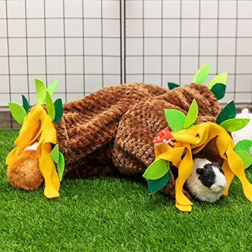 Guinea Pig Hideout, 3 Way Collapsible Small Animal Tunnel Cage Accessories | Playing & Sleeping & Resting Pet Tubes Toy Small Pet Supplies for Rat, Guinea Pig, Hedgehog, Ferret, Chinchilla, Hamster