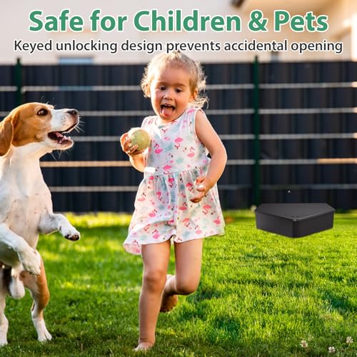 Anblak 2 Pack Rat Station Box with Keys, Rodent Station Keeps Rats Away, Keeps Children and Pets Safe, Key Unlocking, Reusable & Long-Lasting, Indoor & Outdoor - size: 2