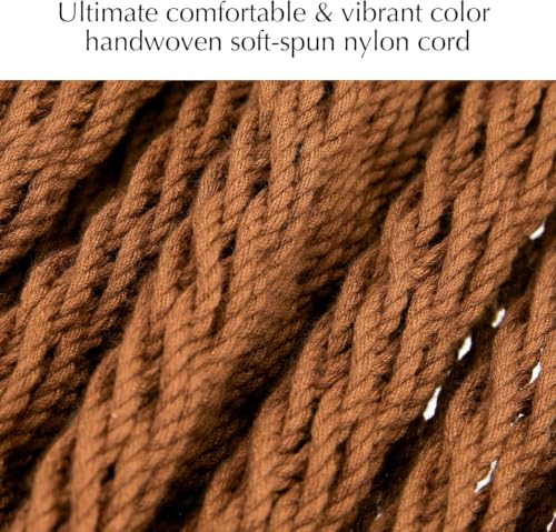 Family Handwoven Rope Mayan Hammock, 600 lbs Capacity, Extra Large | 2 Person, Portable Carrying Bag, Easy-Used Tree Straps, Carabiners, Soft Fabric,Patio (Desert, XX-Large) - color: Desert, size: XX-Large
