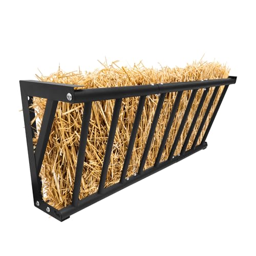 Garvee Hay Feeder for Horses, 40'' Long Hay Rack | with 25 Gallon Large Capacity, Heavy Duty Carbon Steel Wall Mounted Feeder Rack for Horses, Goats, Sheep in Stable and Farm - size: 40 inch