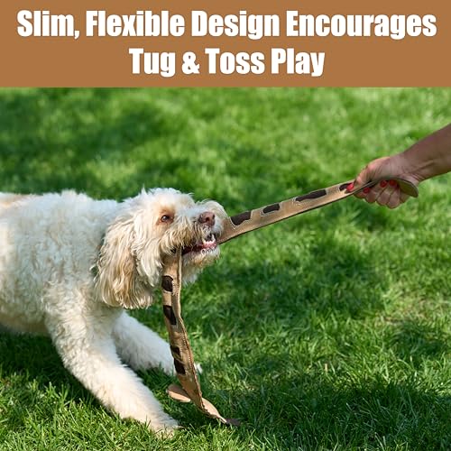 SPOT Skinneeez Leather Snake – 36" Stuffing-Free Dog Toy with Real Leather & 5 Squeakers, Tug Toy for Light to Moderate Chewers, Ideal for Large & XL Dogs - size: 36 Inch