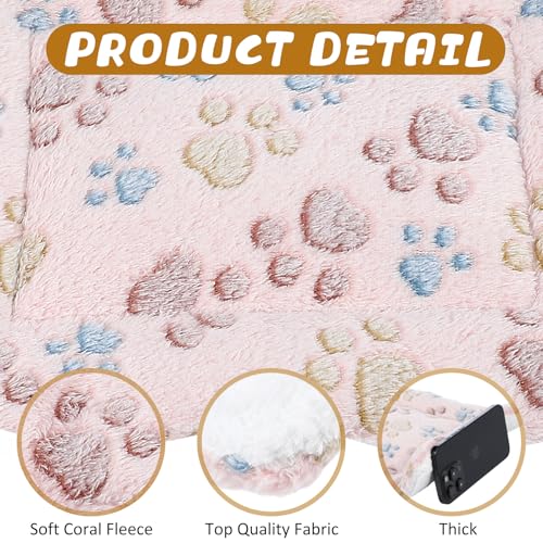 4 Pack Ultra Soft Dog Cat Bed Mat Small Animal Guinea Pig Bed with Cute Print Reversible Fleece Dog Crate Kennel Pad Cozy Washable Thickened Hamster Pet Beds Mat(13 x 10 Inches,Light Brown) - color: as shown on the picture, size: 13 x 10 Inches