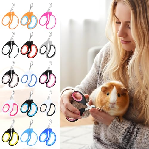 MAQUITA 30 Pcs Cat Nail Clipper Pet Claw Trimmers for Kitten Puppy Pet Nail Cutter Claw Care for Cattery Cat Breeders Groomers and Veterinary clinics (15 Colors)