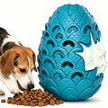 Dragon Egg Dog Chew Toys for Power Chewers - Toughest Indestructible | Treat Dispenser for Medium Large Aggressive Heavy Chewers, Durable Interactive Puzzle, Easy Clean - color: Large 5.3IN Blue