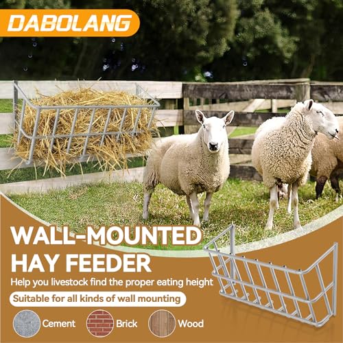 Hay Feeder for Goats,25 Gallons Livestock Feeder | Heavy-Duty Steel Goat Hay Rack,Wall Blanket Holder,Multiple Sided Hay Feeder Holder for Horse,Sheep,Goats,Indoor Outdoor Uses - size: 39INCH