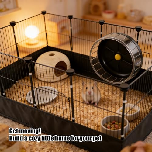 Guinea Pig Cage Liner - Waterproof Tarp Bottom Pad (24" x 48") - Easy to Install for Rabbits, Chinchillas, Hedgehogs, Ferrets & Small Animals - Reusable, Cage Not Included