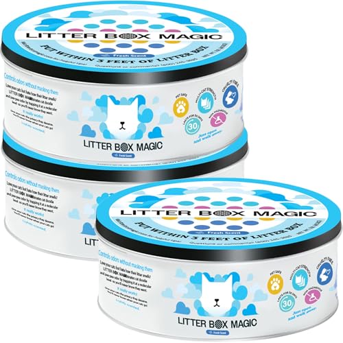 Litter Box Magic Cat Litter Deodorizer Gel, Fresh Scent, 16 Oz, Pack of 3 | Odor-Absorbing Gel Jar Neutralizes Cat Litter Box Odors with a Fresh Scent. Multi-Cat Smell Eliminator. Non-Toxic. - size: 16 Fl Oz (Pack of 3)