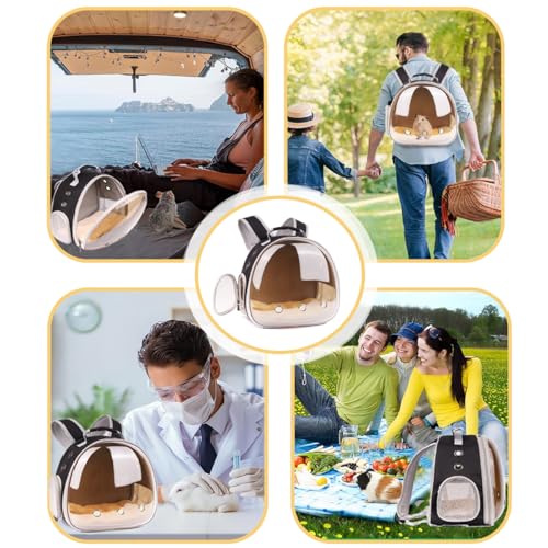 Portable Small Animal Backpack Travel Breathable Pet Carrier Bag Cages for Guinea Pig, Rabbit, Bearded Dragon, Squirrel, Tortoise, Bird, Lizard, Sugar Glider - color: Polarized